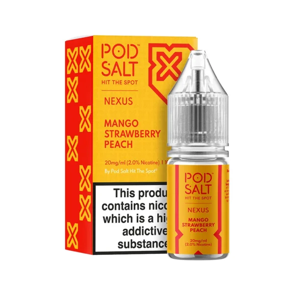 Pod Salt Nexus Mango Strawberry Peach 10ml Nic Salt E liquid