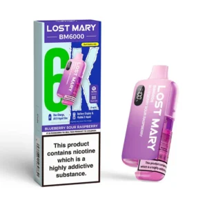 Blueberry Sour Raspberry Lost Mary BM6000 Refillable Pod Kit