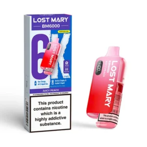 Juicy Peach Lost Mary BM6000 Refillable Pod Kit