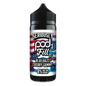 Blue Razz Cherry Gummy Doozy Seriously Pod Fill 3 100ml Shortfill E Liquid