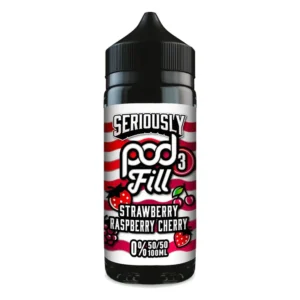 Strawberry Raspbery Cherry Doozy Seriously Pod Fill 3 100ml Shortfill E Liquid